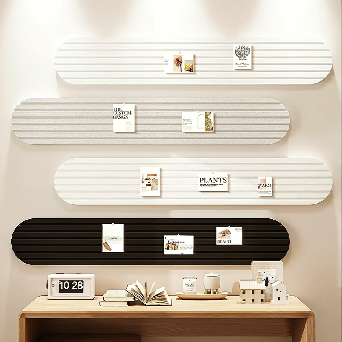 Selvklæbende opslagstavlepaneler i stof med korklook