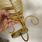 Væghængte lysestager med bladmønster til indendørs brug