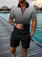 Light set for summer and leisure – Polo and shorts set for men