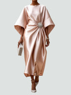 Elegant satin dress for parties and special occasions – Long dress for women