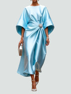 Elegant satin dress for parties and special occasions – Long dress for women