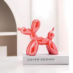Decorative figure shaped like a balloon dog in ceramic