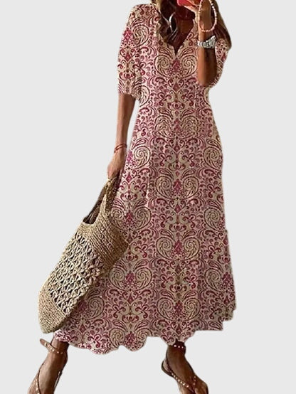Boho sommerkjole til ferie og varme dage – Vintage kjole til kvinder