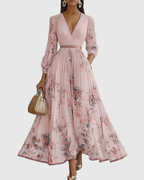 Elegant maxi dress for parties and special occasions – Pleated dress for women