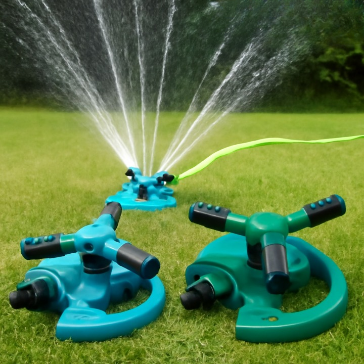 Efficient Lawn Watering for Garden Areas – 360° Rotating Lawn Sprinkler with Pressure Control