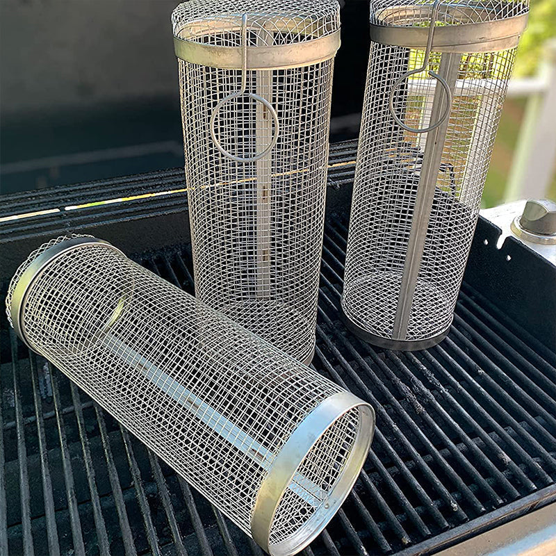 Convenient Grilling for Meat and Vegetables – Stainless Steel BBQ Grill Basket