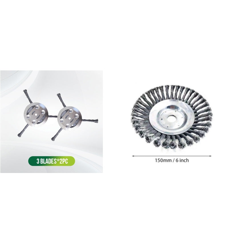 Efficient Grass Trimming for Garden Maintenance – Brush Cutter Replacement Head with Metal Blades