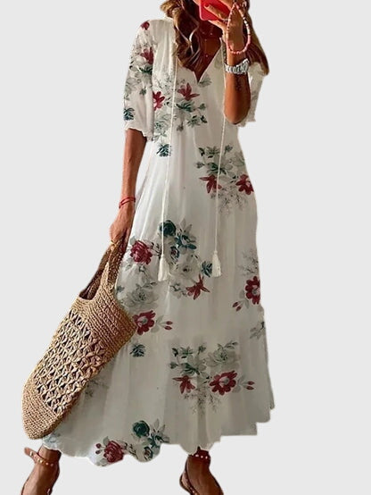 Boho sommerkjole til ferie og varme dage – Vintage kjole til kvinder