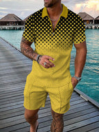 Light set for summer and leisure – Polo and shorts set for men