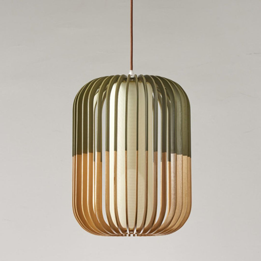 Natural ceiling lighting for living room and dining area – Pendant lamp in wood