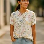 Floral blouse for everyday and parties – Printed blouse for women