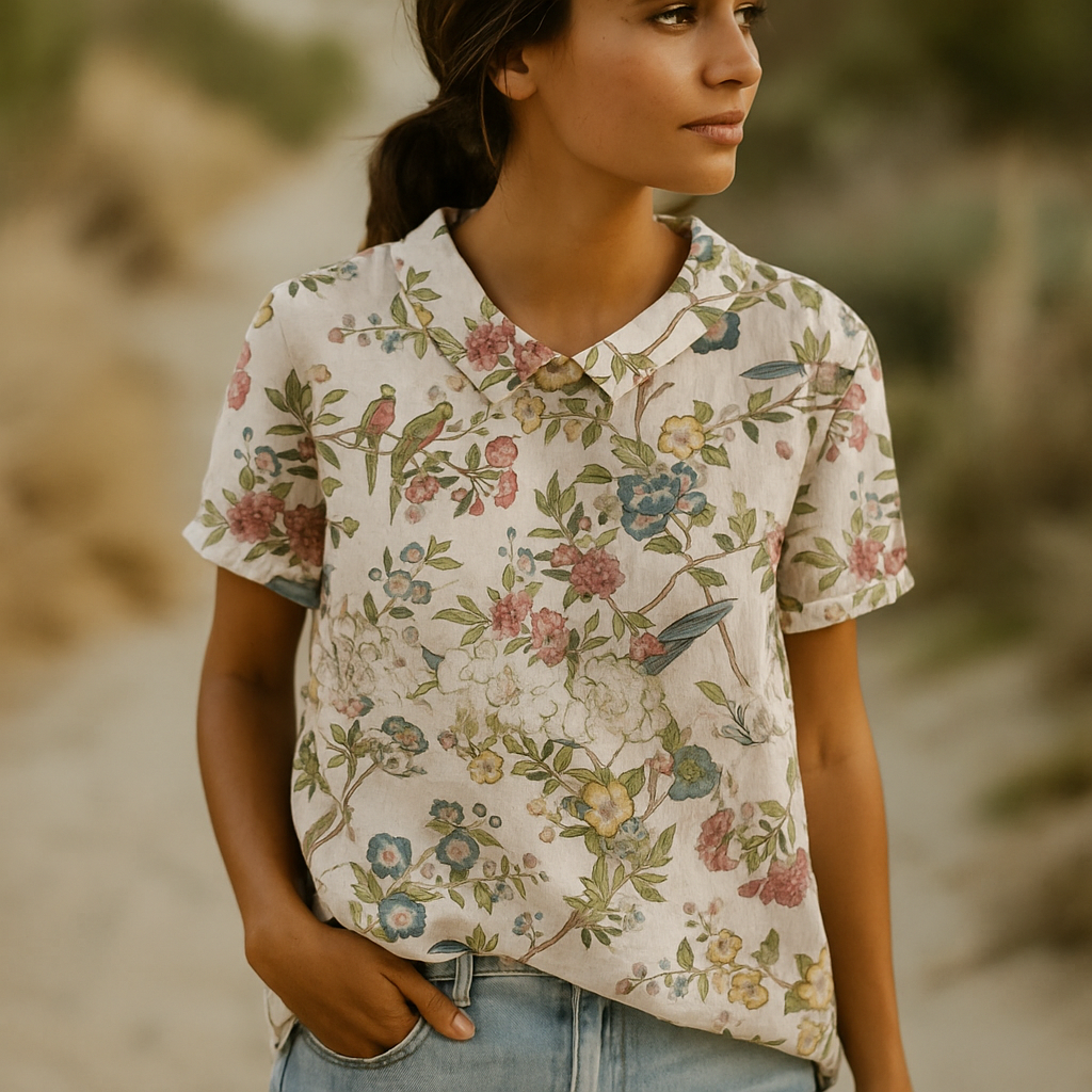Floral blouse for everyday and parties – Printed blouse for women