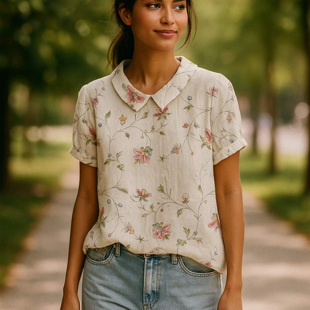 Floral blouse for everyday and parties – Printed blouse for women