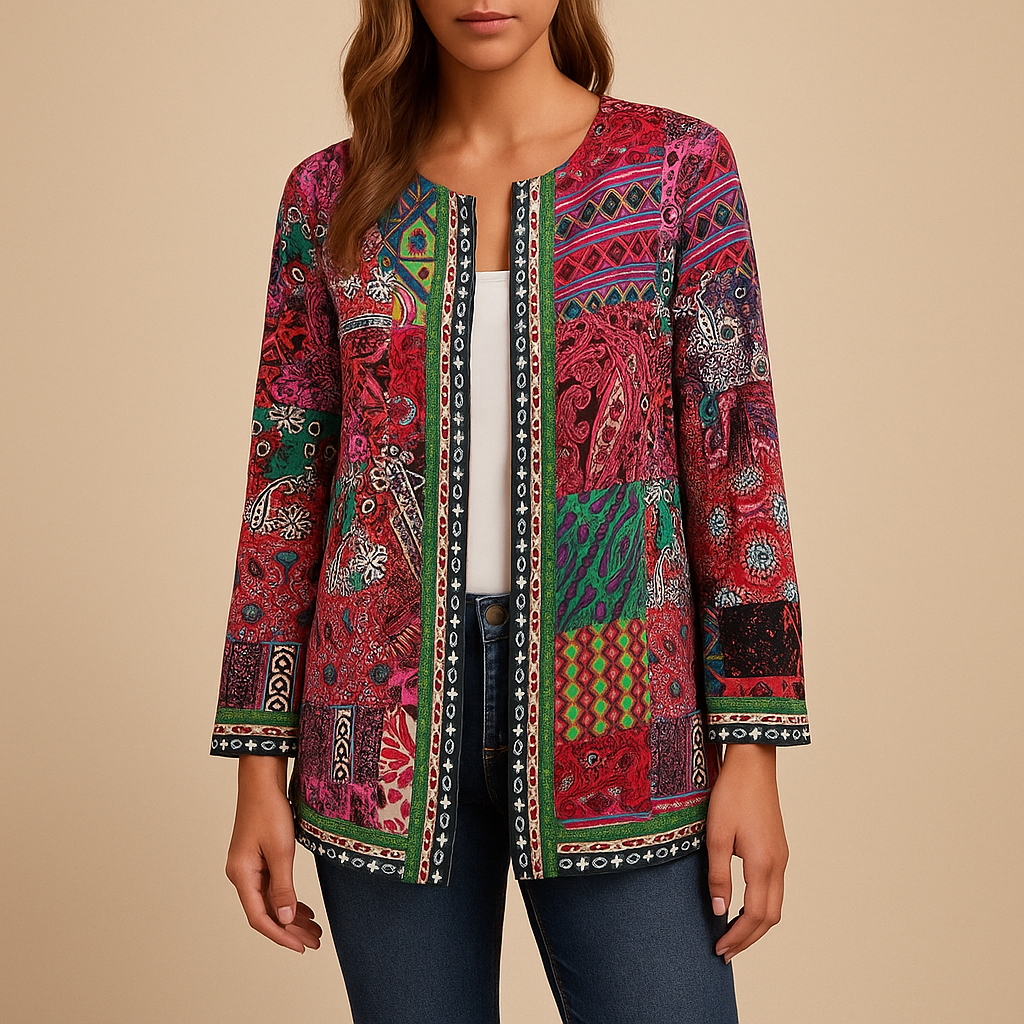 Farverig boho cardigan til hverdagsbrug – Strik cardigan til kvinder