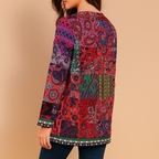 Farverig boho cardigan til hverdagsbrug – Strik cardigan til kvinder