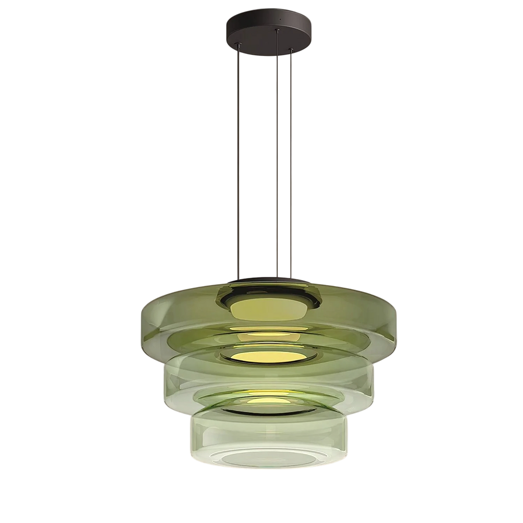 Moderne loftbelysning til stue og spiseområde – Glas pendellampe i Bauhaus stil