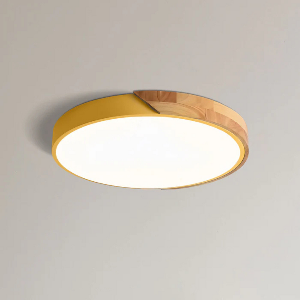 Warm ceiling lighting for living room and hallway – Ceiling lamp in wood with LED