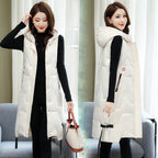 Long bodywarmer for transitional weather – Light vest for women