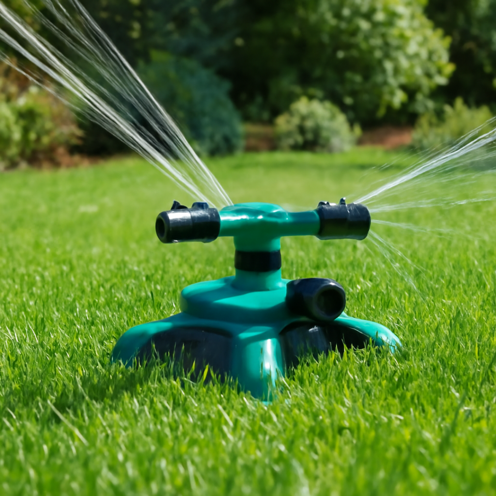 Efficient Lawn Watering for Garden Areas – 360° Rotating Lawn Sprinkler with Pressure Control
