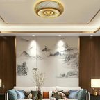 Indendørs Plafondlampe med Bambusstruktur