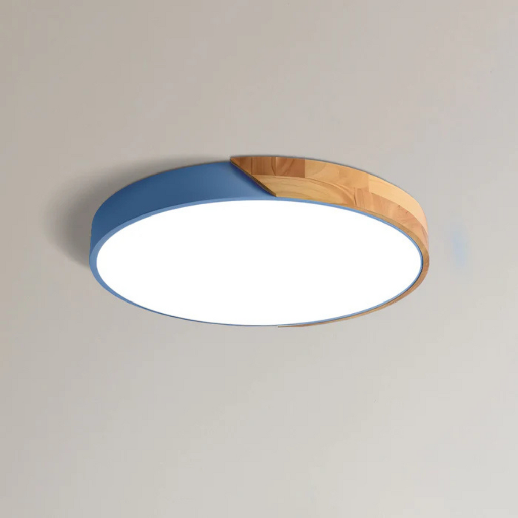 Warm ceiling lighting for living room and hallway – Ceiling lamp in wood with LED