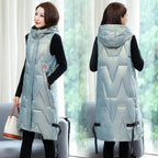 Long bodywarmer for transitional weather – Light vest for women