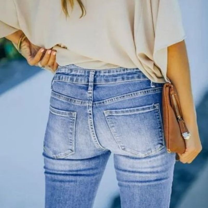 Comfortable high-waisted jeans for everyday use – Loose jeans for women