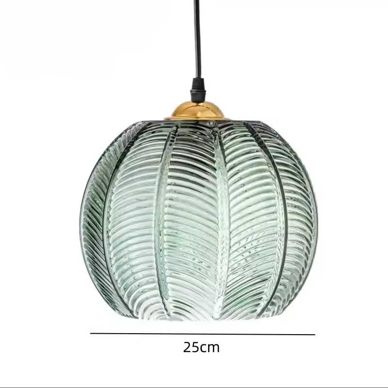 Natural lighting for living room and dining area – Pendant lamp with palm leaf motif