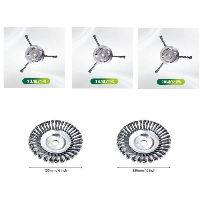 Efficient Grass Trimming for Garden Maintenance – Brush Cutter Replacement Head with Metal Blades