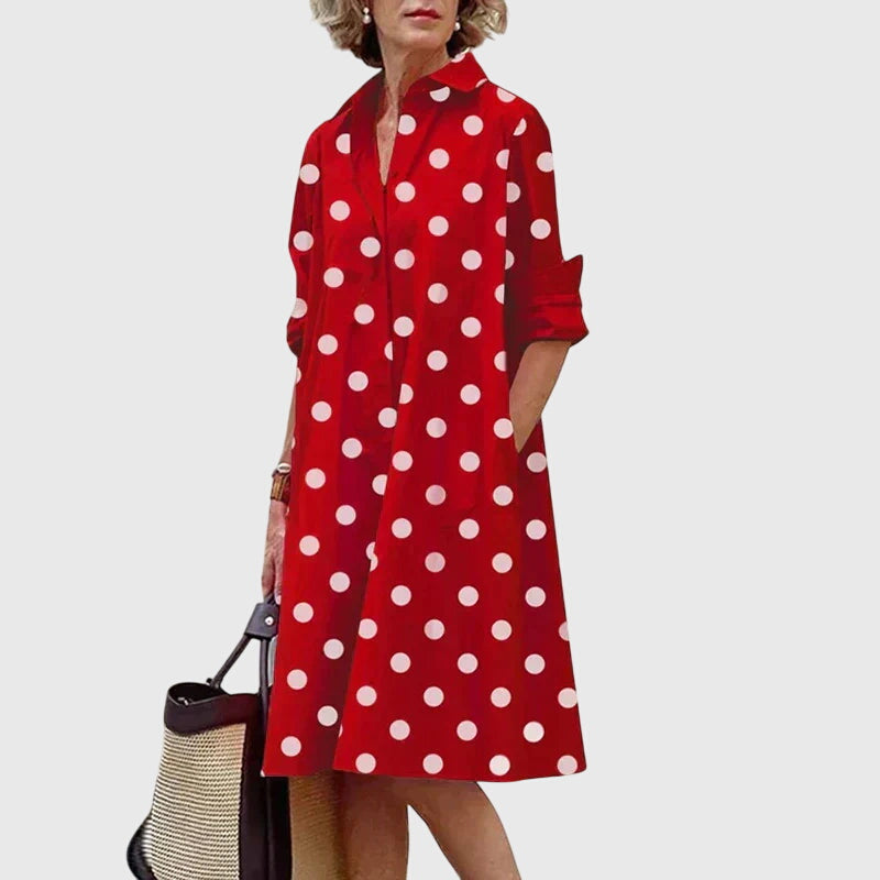 Elegant dress for everyday wear and dinner – Dress with pockets for women