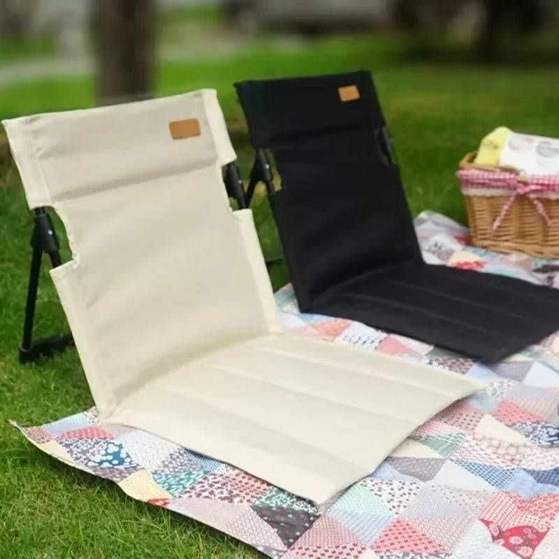 Comfortable Outdoor Seating for Camping and Picnics – Foldable Floor Chair with Backrest
