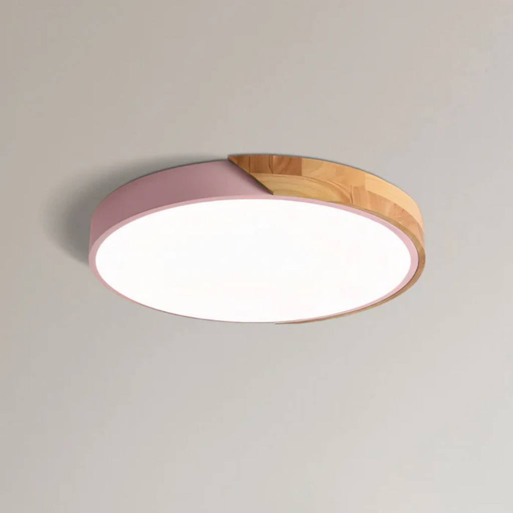 Warm ceiling lighting for living room and hallway – Ceiling lamp in wood with LED