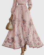 Elegant maxi dress for parties and special occasions – Pleated dress for women