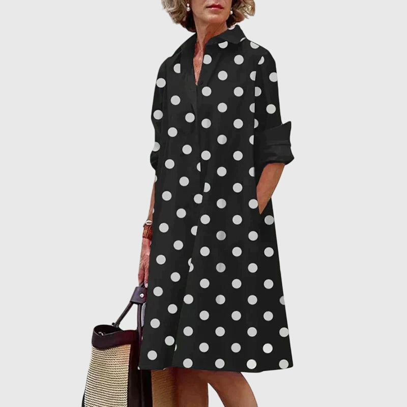 Elegant dress for everyday wear and dinner – Dress with pockets for women