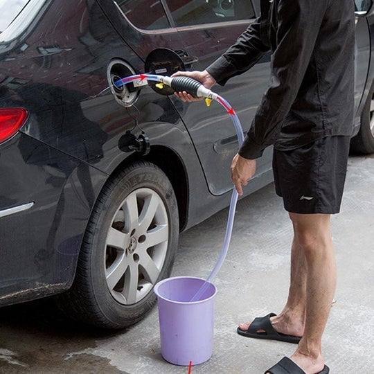Easy Liquid Transfer for Fuel and Water – Manual Siphon Pump
