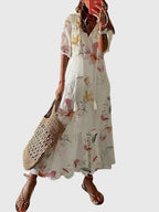Boho sommerkjole til ferie og varme dage – Vintage kjole til kvinder