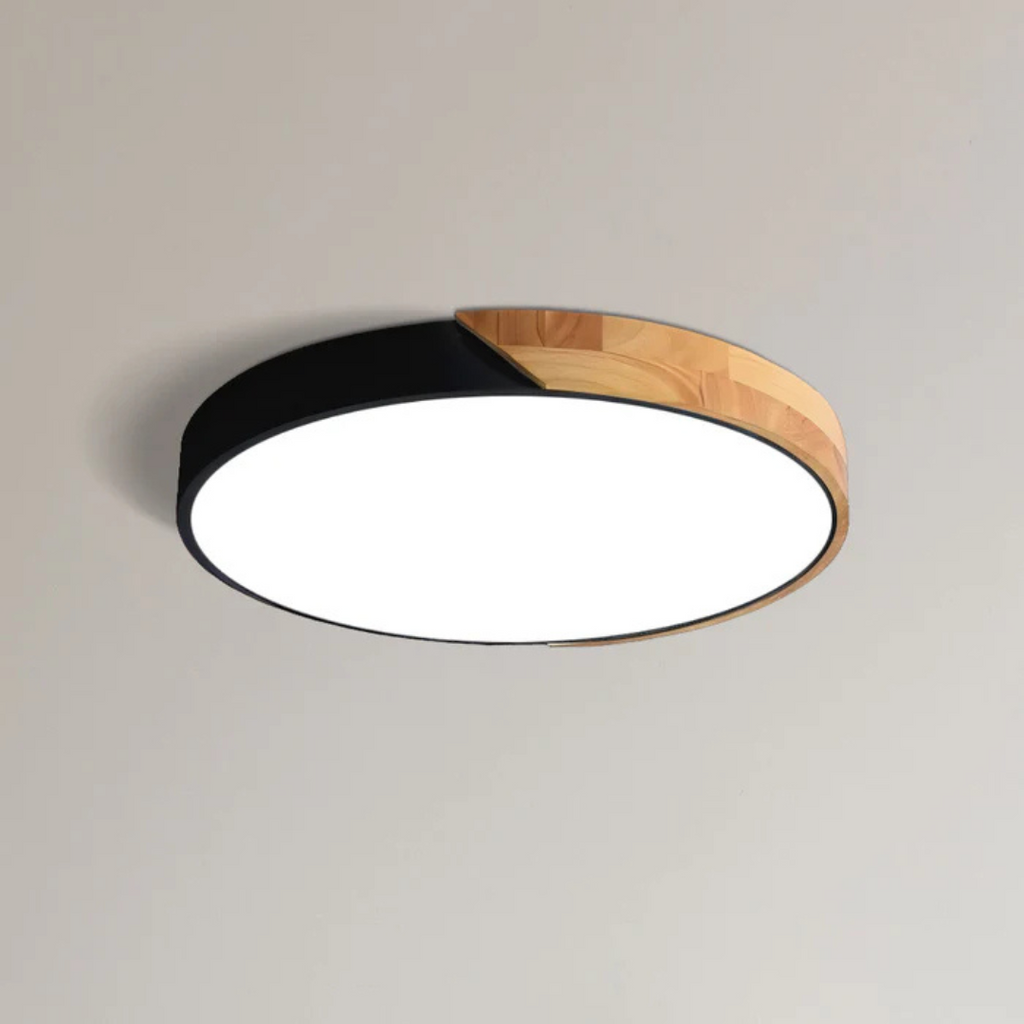 Warm ceiling lighting for living room and hallway – Ceiling lamp in wood with LED