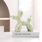 Decorative figure shaped like a balloon dog in ceramic