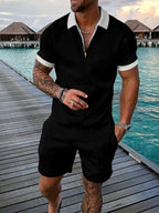 Light set for summer and leisure – Polo and shorts set for men