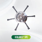 Efficient Grass Trimming for Garden Maintenance – Brush Cutter Replacement Head with Metal Blades
