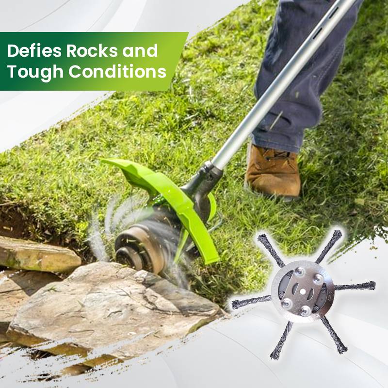 Efficient Grass Trimming for Garden Maintenance – Brush Cutter Replacement Head with Metal Blades