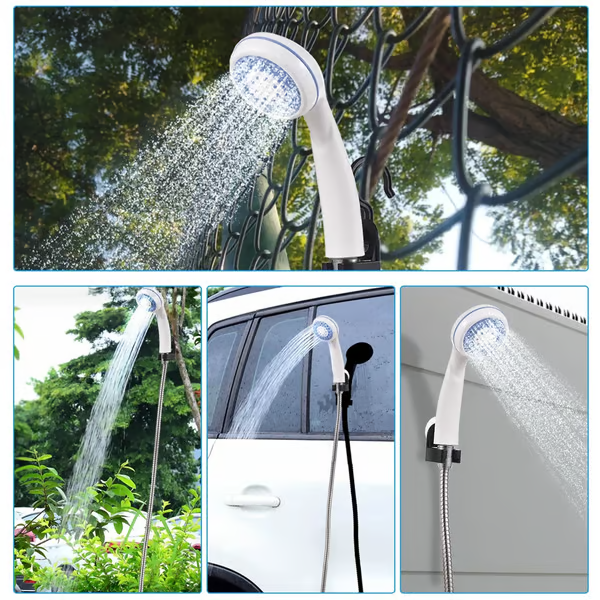 Portable Outdoor Shower for Camping and Travel – USB Camping Shower with Rechargeable Battery