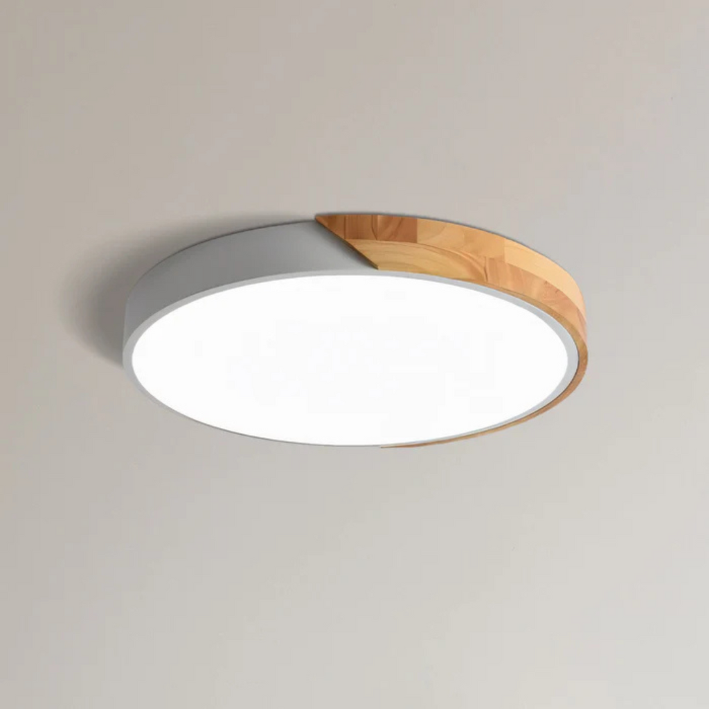 Warm ceiling lighting for living room and hallway – Ceiling lamp in wood with LED