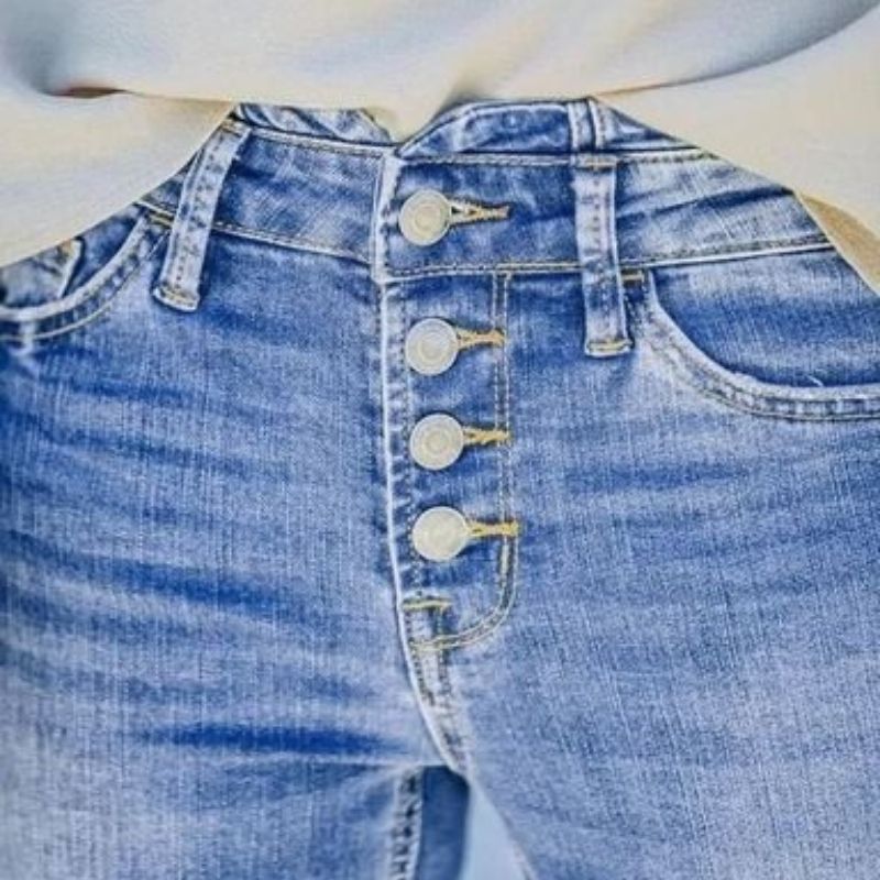 Comfortable high-waisted jeans for everyday use – Loose jeans for women