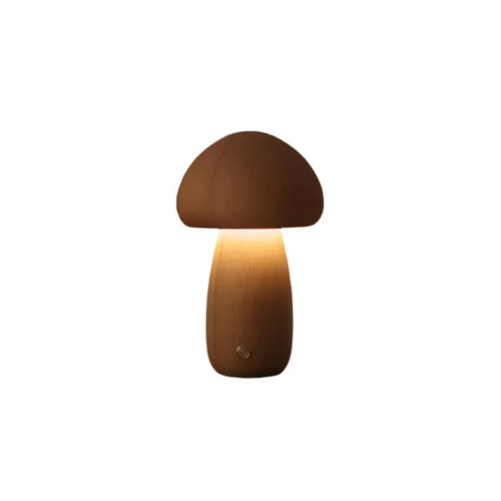 Rechargeable table lamp in wood for indoor use