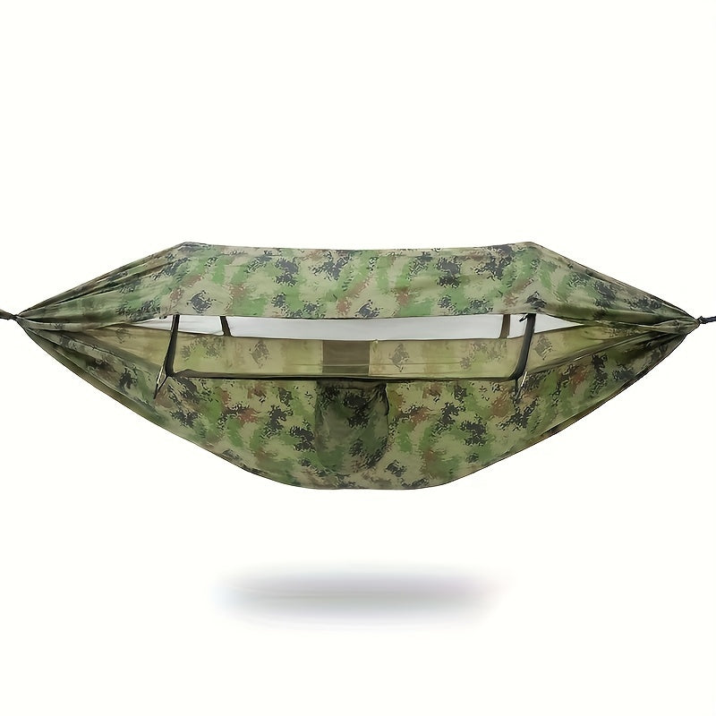 Comfortable Outdoor Relaxation for Camping and Travel – Hammock with Mosquito Net and Sunshade