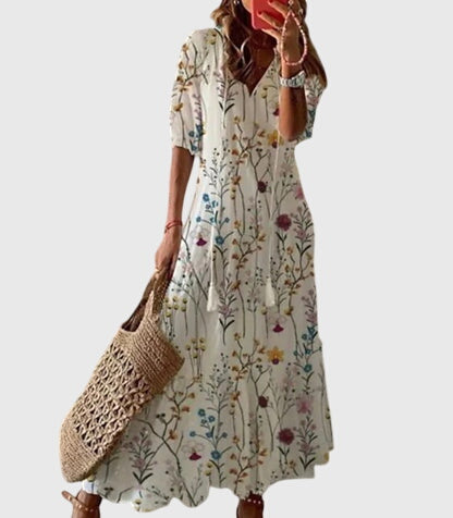 Boho sommerkjole til ferie og varme dage – Vintage kjole til kvinder