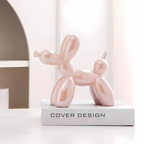 Decorative figure shaped like a balloon dog in ceramic