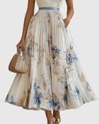 Elegant maxi dress for parties and special occasions – Pleated dress for women