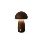 Rechargeable table lamp in wood for indoor use